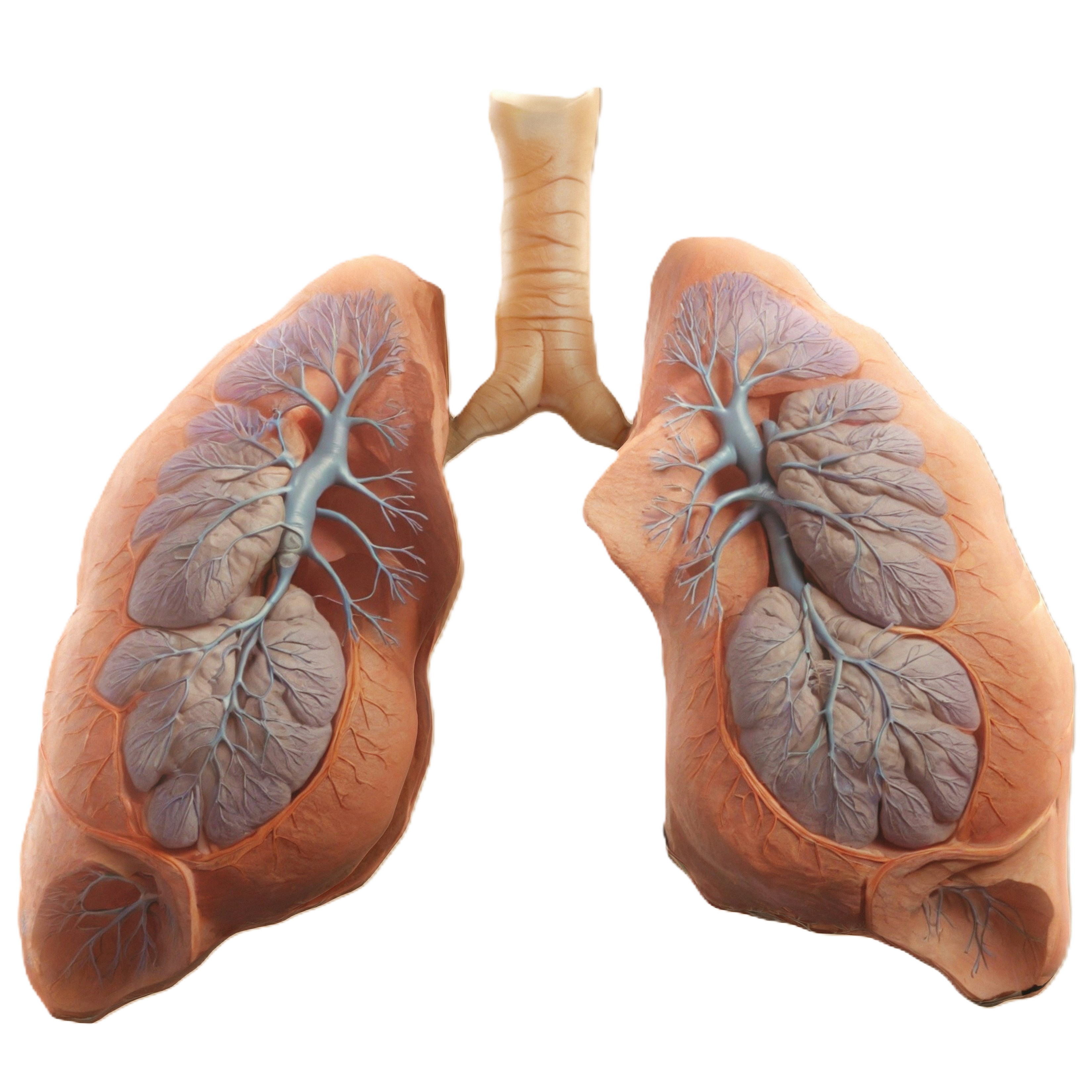 Medical illustration representing respiratory therapy research.